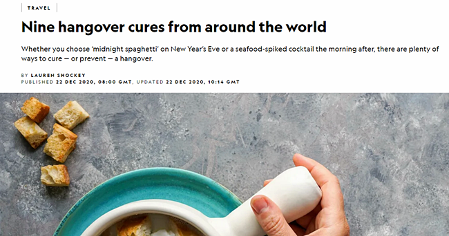 Nine hangover cures from around the world