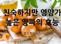 친숙하지만 영양가 높은 양파의 효능