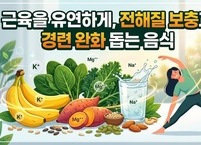 근육을 유연하게, 전해질 보충과 경련 완화 돕는 음식