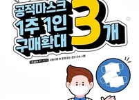 공적마스크 1인 3개 구매 확대, 대리구매 5부제 완화 시행