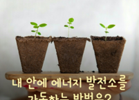 내안에 멈춘 에너지 발전소를 가동하는 방법은?