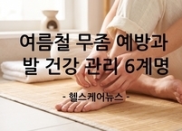 여름철 무좀 예방과 발 건강 관리 6계명