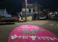 순창군, 야간안심귀갓길 조성... CCTV와 로고젝터, 도로표지병 설치
