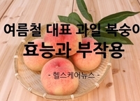 여름철 대표 과일 복숭아 효능과 부작용