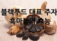 블랙푸드 대표 주자 흑마늘의 효능과 부작용