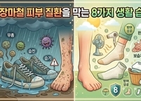 장마철 피부 질환을 막는 8가지 생활 습관