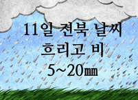 [5월10일] 전북 오늘의 날씨... 흐리고 비