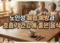 노인성 폐렴 예방과 호흡기 건강에 좋은 음식 8가지